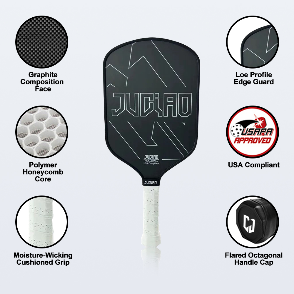 remo de pickleball de carbono cru