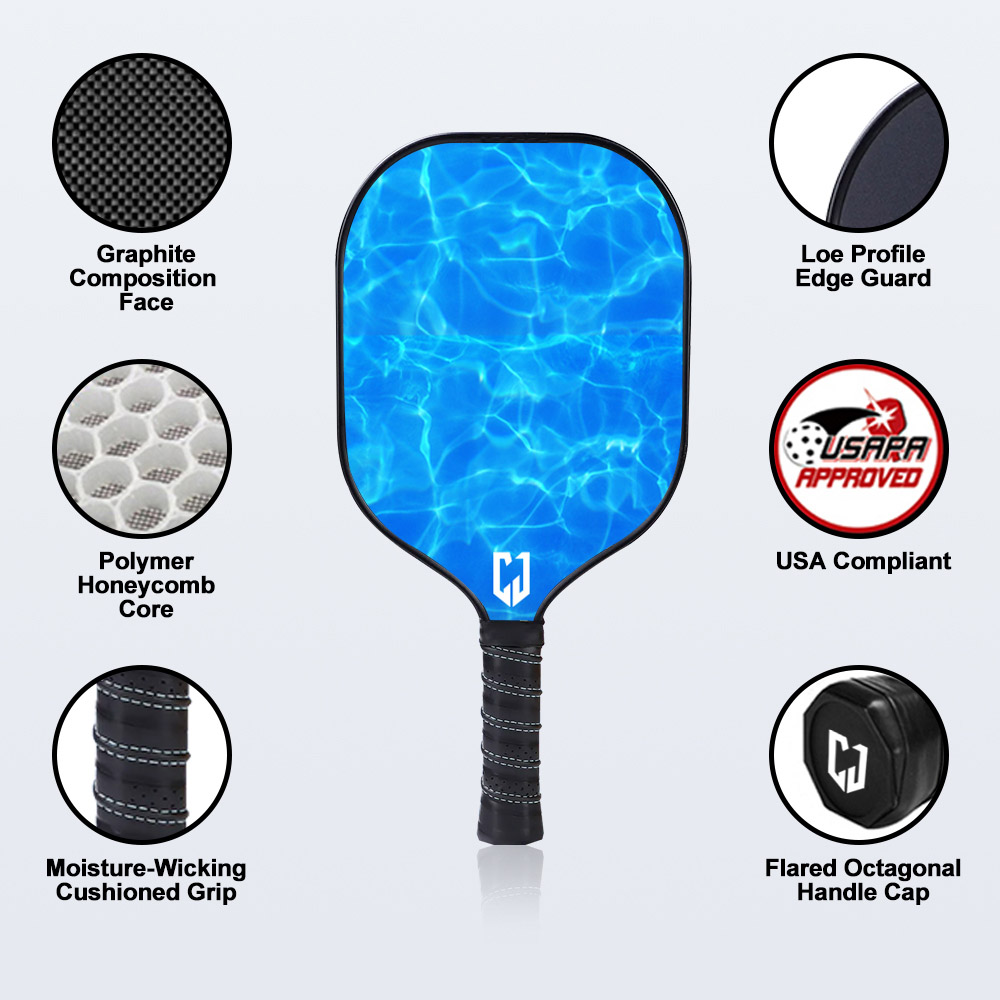 detalhe da raquete de pickleball