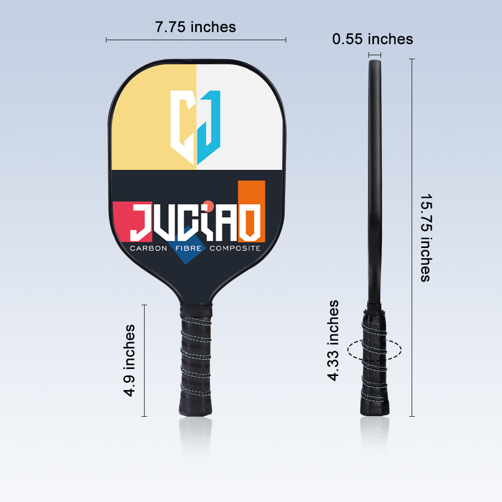 pás de pickleball em fibra de carbono