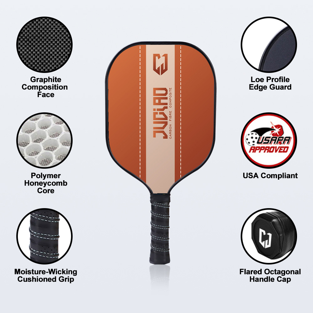 Remo de pickleball de fibra de carbono 18K