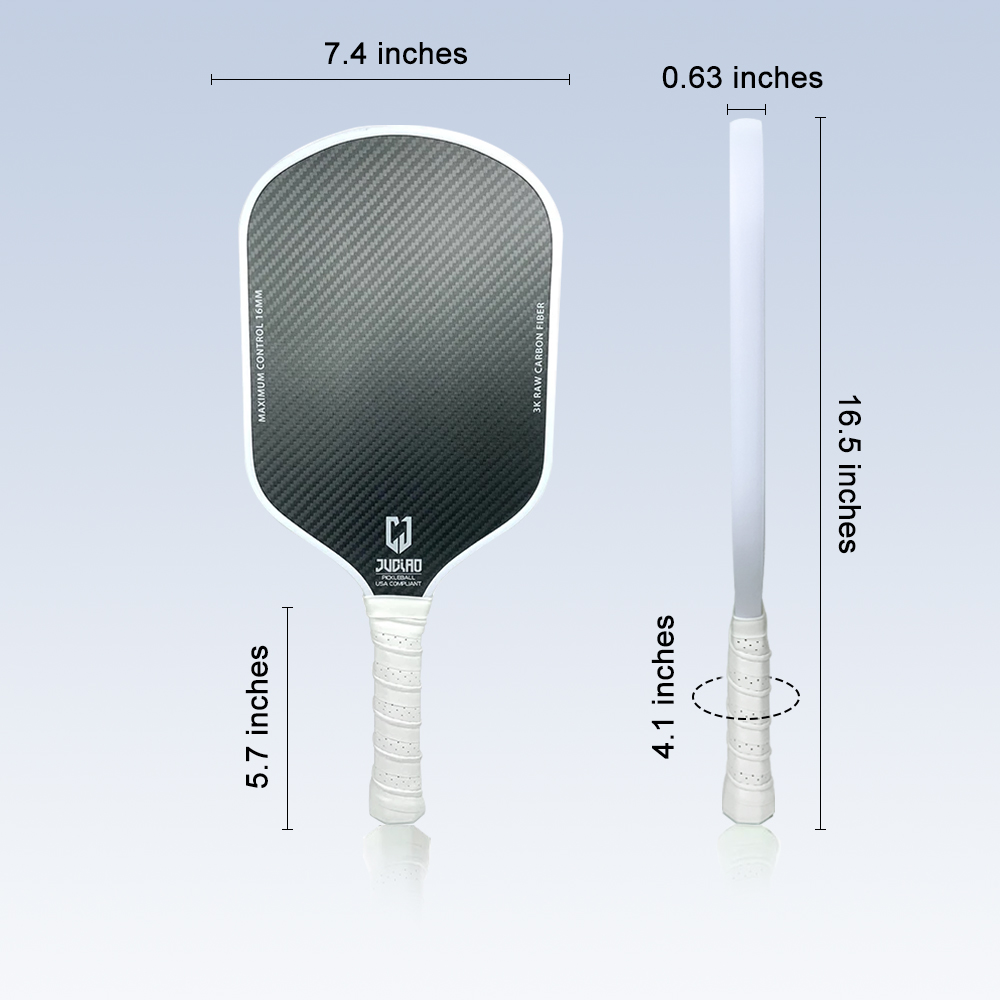 Remo de pickleball de carbono cru