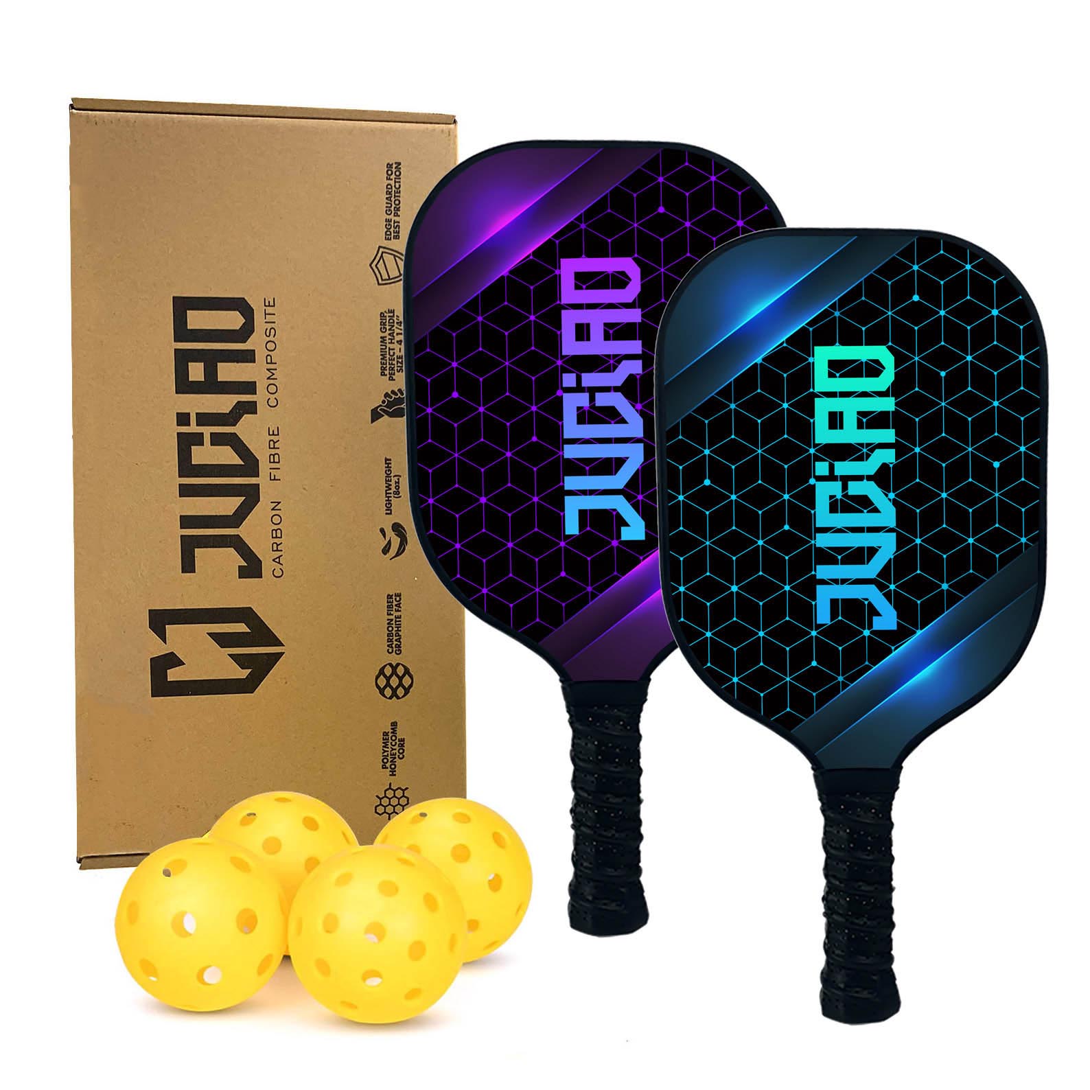 Conjunto de 2 pás de pickleball